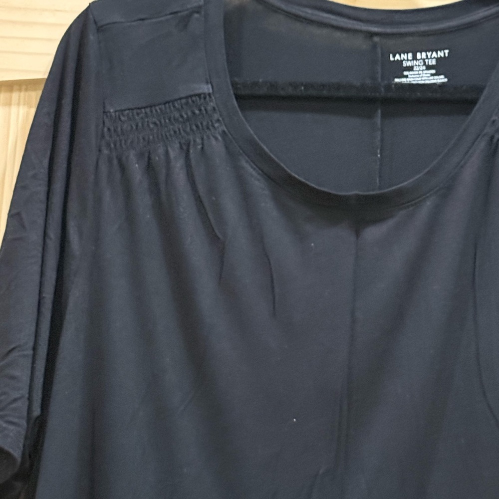 Two Lane Bryant Black & Navy Swing Tee - Picture 2 of 8